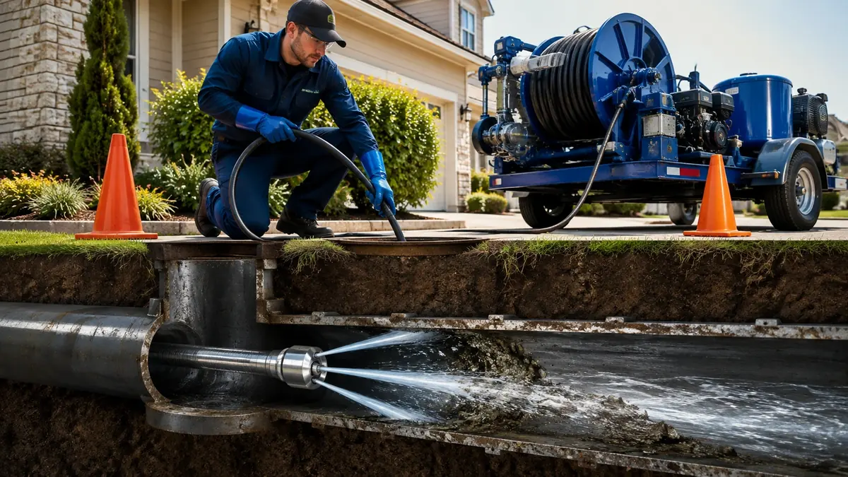 Main Sewer Line Hydro Jet Cleaning in South San Francisco