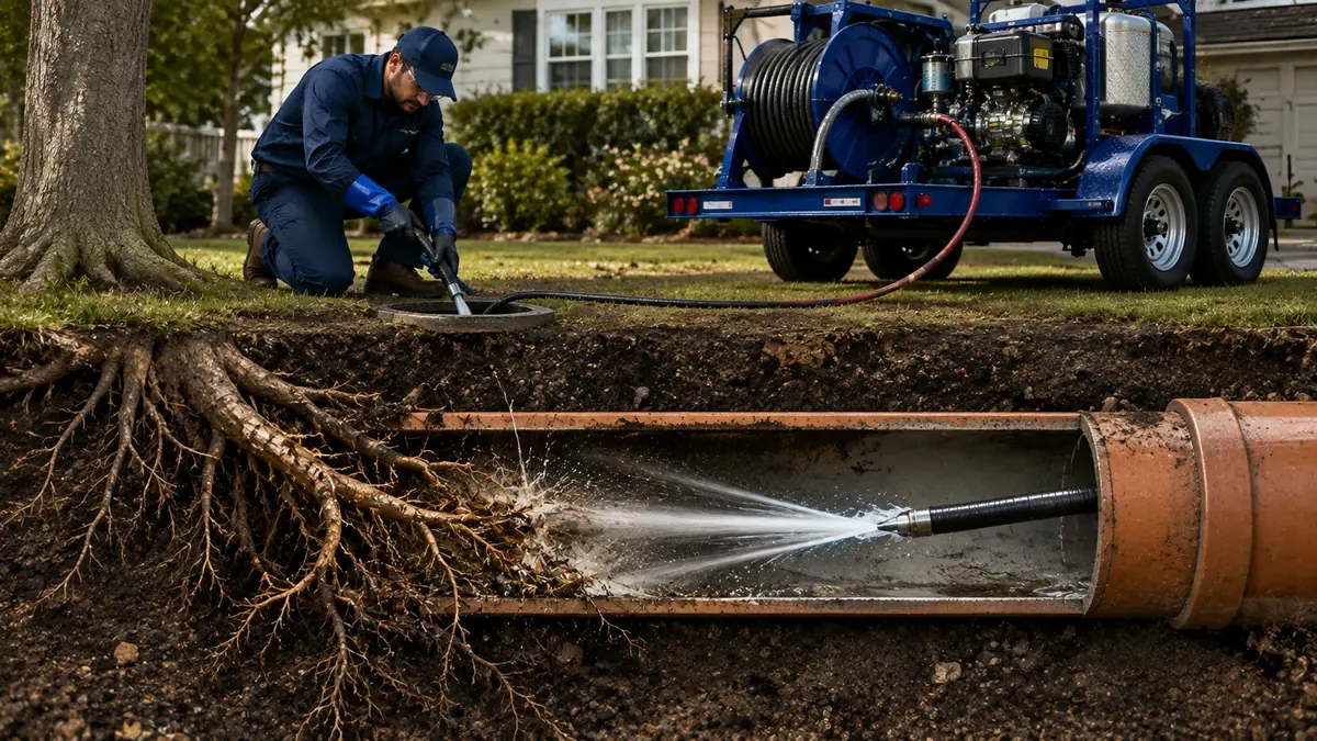 Tree Root Removal with Hydro Jetting in South San Francisco